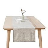 Berklan 100% Pure Leinen Tischläufer mit Stein gewaschen 40 x 140 cm für Esszimmer Küchentisch Handgefertigt aus europäischen Flachs Durable Machine Washable