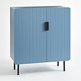 Target Marketing Systems Fergus Buffet, 2-türiger Aufbewahrungskanal vorne und 4 verstellbare Einlegeböden, Akzentschrank für Eingang, Wohnzimmer, Küche, Esszimmer, 78,9 x 91,4 cm, Blau