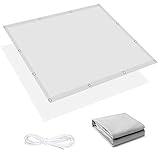 Sonnensegel Sonnenschutz 1.5 x 2.8 m PES Polyester, 98% UV Schutz Sonnensegel quadratisch mit Kostenlose 4 Seile für Außenbereich,Garten, Weiß