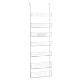 Aconfei Organizer für die Tür, 5 + 2 Ebenen, Wandmontage, robustes Gewürzregal aus Metall, für Küche, Bad, Schlafzimmer und Abstellraum