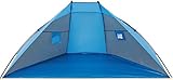 EXPLORER Strandmuschel 270x120x120cm UV Schutz 80+ mit Boden Garten Strand Strandmuschel Outdoor Muschel Strandzelt Sichtschutz Sonnenschutz Urlaub