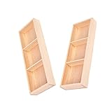 GLSTOY 2 Stück Sukkulenten-Tablett Kunststoff-Palette Sukkulenten-Pflanzgefäße Rundes Tablett Dekorative Blumentöpfe Pflanzenfensterkästen Holz-Pflanzkästen Aufbewahrungsbox
