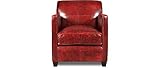 JVmoebel Design Sessel 1 Sitzer Leder Textil Luxuspolster Chesterfield Rot Sessel Fernseh