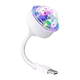 Bunte rotierende magische Kugelleuchte, bunte rotierende magische Kugel-LED-Glühbirne, tragbare LED-Bühnenlicht, Sound aktiviert, Partylichter, Discokugel