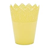 FMeA Plastic lace vase blumentopf Topf Home Office Dekoration zubehoer-gelb