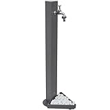 MetallWeb® Gartenbrunnen, Standbrunnen New York, in unterschiedlichen Farben (Grau strukturiert)