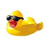 Aufblasbarer Schwimmer, 79'' Riesen-Enten-Pool-Floß zum Aufblasen für Kinder und Erwachsene, Pool-Float-Floatie-Fahrt, große reitbare Strand-Floaties, Pool-Floß-Liege, lustiges Wasserspielzeug