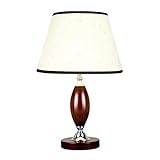 FairUo Leselampe Schild Lampe Holz Amerikanische Tischlampe Schlafzimmer Nachtstudium Retro Lampe Hotelzimmer Lampe Körper Tischlampe