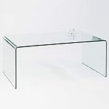 Invicta Interior Glas Couchtisch FANTOME 110 cm transparent Glastisch Beistelltisch Wohnzimmertisch
