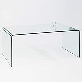 Invicta Interior Glas Couchtisch FANTOME 110 cm transparent Glastisch Beistelltisch Wohnzimmertisch