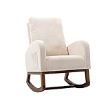 SUPPNEED Wohnzimmer Bequemer Schaukelstuhl Wohnzimmersessel (Beige)