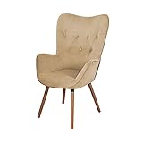 SVITA Cleo Ohrensessel Relaxsessel Fernsehsessel Sessel Lesesessel Drehsessel Sofa grau hellgrau dunkelgrau Petrol rosa gelb (Beige)
