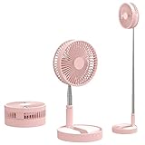 Weeuus Wiederaufladbarer Ventilator mit Bodenventilator, 7200 mAh, batteriebetriebener Standventilator, Arbeitszeit 6 ~ 24 Stunden, dehnbarer Standventilator für Schlafzimmer und Zuhause