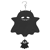 Jeanoko Halloween-Windglocke, Edelstahl-Drehhaken, Geisterform, Windspiele für Gärten