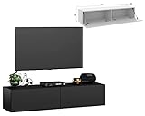 Fernsehschrank fernsehregal tv Board hängend tv Shrank tv 55 Zoll lowboard tv Tisch 2 Farben schwarz matt hängend/stehend wandschrank 140cm 4housedesign®