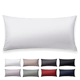 Blumtal 2er-Set Premium Mako Satin Baumwolle Kissenbezug 40x60 cm - Superweicher Kopfkissenbezug 40x60, mit Edler Glanz Optik und Gleichfarbigen Reißverschlüssen, Kissenhülle, Weiß