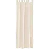 Bestlivings Gardine Vorhang Blickdicht modern mit Schlaufen Schlaufenschal Mikrosatin matt, in vielen Größen, Auswahl BEIGE in der Größe: B-140cm x L-225cm