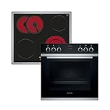 Siemens EQ211KA10 iQ300 Herd-Cerankochfeld-Kombination (herdgesteuert), 59,4 cm breit, Schnellaufheizung, 3D-Heißluft Plus Backen auf 3 Ebenen