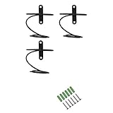 Senmubery Weinflaschenhalter aus Metall, zur Wandmontage, inklusive Befestigungsschrauben und Dübeln, 3 Stück
