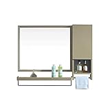 TEmkin Badezimmer-Wandschrank, Badezimmerspiegel mit praktischen Seitenschränken und einlagigem Handtuchhalter, Badezimmer-Wandaufhängung, Aufbewahrung, EIN Kosmetikspiegel, Toilette, Bad