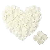 4000pcs Rosenblätter Für Hochzeiten, Seide Rosen Blätter, Romantische Rosenblüten Deko Rot, Geschmacklose Rosen Blütenblätter für Tischdekoration, Valentinstag, Hochzeitsgang, Bett, Party, Bad (Weiß)