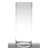 Hakbijl Dekoglas, Vase Zylinder Luna H. 50cm D. 19cm transparent rund Glas