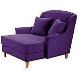 HUIJK Schlafsofa Big Sessel Strukturgewebe Lila Buche Natur