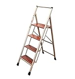 Leiter 4-Stufen-Leiter Teleskopleitern A-Rahmen-Klappleiter Mit Breiten Holzpedalstufen Mehrzweckleitern Für Zuhause Trittleiter