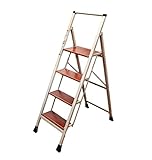 Leiter 4-Stufen-Leiter Teleskopleitern A-Rahmen-Klappleiter Mit Breiten Holzpedalstufen Mehrzweckleitern Für Zuhause Trittleiter