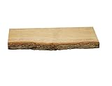 Wandregal, Eiche, massiv, Holz, Regal, Baumrinde, rustikal Wandboard (70cm mit Baumrinde)