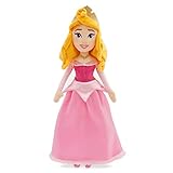 Disney Store Stoffpuppe Aurora, Dornröschen, 44 cm / 17', Prinzessinnenpuppe mit gestickten Gesichtszügen und schimmerndem Ballkleid, für alle Altersstufen geeignet