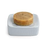 TEMKIN Seifenstangenhalter, Keramik-Seifenbox, kreatives Badezimmer, Nicht poröser Drainage-Seifenbox-Halter, Kleiner und exquisiter Seifenhalter, Seifensparer Box