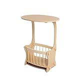 Beistelltisch, Nachttisch, Couchtisch mit 2-stufigem Aufbewahrungsregal, Aufbewahrungsregal für Wohnzimmer und Schlafzimmer, leicht zu bewegen/Holzfarbe/39,5 * 30 * 60 cm. Feito na China Comfortable