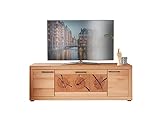 möbelando TV-Wand WZ-0315 aus kernbuche in Natur geölt mit 2 Türen. Abmessungen (BxHxT) 178x62x46 cm