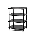 HiFi Rack Solidsteel S2-4 Möbel Schrank Schwarz Holz 4 Böden, HiFi Regal, HiFi Tisch