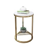 AOKLEY Beistelltisch Kreativer Marmor-Couchtisch, Eisen-Sofatisch, Metall-Couchtisch, erhältlich Kaffeetisch Kleiner Sofatisch (Color : B)
