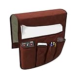 weemoment Sofa-Armlehnen-Organizer, 5 Taschen, Fernbedienungshalter auf Couch und Stuhlarm, für TV-Fernbedienung, Zeitschriften, Bücher, Handy, 3 Farben