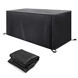 Abdeckung für Gartenmöbel Wasserdicht Winddicht Anti UV, 240x80x75cm/LxWxH 420D Oxford Schwarz Gewebe Beschichtung Schnallen für Gartenmöbel Sets Sofa Tische Abdeckhaube Gartentisch Loungemöbel