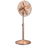 Brandson - Standventilator mit Oszillation 80°, hoher Luftdurchsatz und sehr leise, höhenverstellbarer Standfuß 75 bis 99 cm, 3 Geschwindigkeiten bis 2697 m³/h, 30° neigbar, Ventilator Standlüfter
