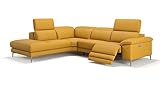 sofanella - Eckcouch Siena Ecksofa Ledersofa Relax