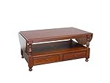 Antike Fundgrube Gateleg Couchtisch Wohnzimmertisch Holz Heller Nussbaum-Farbton L: 120 cm (3318)