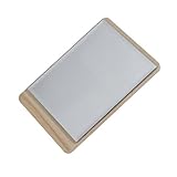 minkissy Rechteckiger Spiegel Tischspiegel Quadratischer Spiegel Holz-Schreibtischspiegel Tragbarer Reisespiegel Zusammenklappbarer Spiegel Schreibtischspiegel Anpassbarer
