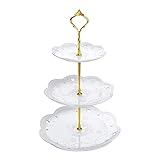MALACASA, Serie Sweet.Time, Porzellan Etagere 3-stöckig 6/8/10,5 Zoll Etagere Weiß