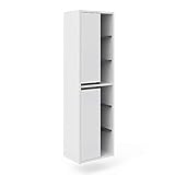 Vicco Badschrank Viola Hängeschrank Hochschrank Türen Badezimmerschrank Badregal (Anthrazit-Weiss)