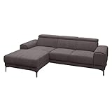 HOMELIV. Root Ecksofa in Anthrazit inkl. Ottomane Links, 246x167x76 cm, verstellbare Kopfteile, hoher Sitzkomfort in modernem Design