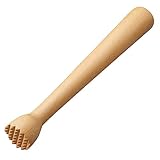 NEZIMI Küche Komplett Mit Elektrogeräten Entsafter aus Holz, für Cocktails, zerkleinertes EIS am, Zitronenpresse, Safthammer, Rammen von EIS am, Milch, Tee, Mixer, Rührstab npresse (Beige, One Size)