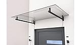 HORI® Vordach Türdach für draußen Edelstahl aus VSG Glas | Größe: |