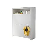 trendteam smart living Babyzimmer Kleiderschrank Schrank Olivia, 130 x 186 x 54 cm in Weiß mit viel Stauraum