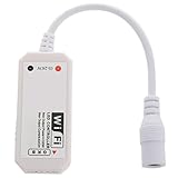 Senmubery LED-WLAN-Fernbedienung, kompatibel mit Alexa/Home-Sprachsteuerung für 5050/3528 RGB-Lichtwechsel/Dimmer/Timer/Sound-aktiviert, kostenlose iOS/Android-App-Steuerung