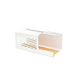 Dabeigouz Taschentuchbox Taschentuchbox Gesichtstuchhalter Spender Herausnehmbare Taschentuchbox für Esszimmer, Küche, Schlafzimmer, Schminktisch und Heimdekoration (blau, weiß) (Größe: klein)